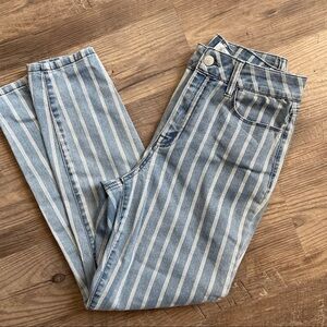 Sky and Sparrow Blue and White Striped Denim Jeans